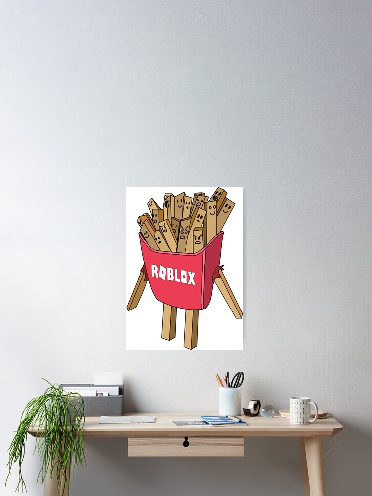Roblox Avatar French Fries Skin Poster By Stinkpad Redbubble - roblox tiktok 3d style text mask by stinkpad redbubble
