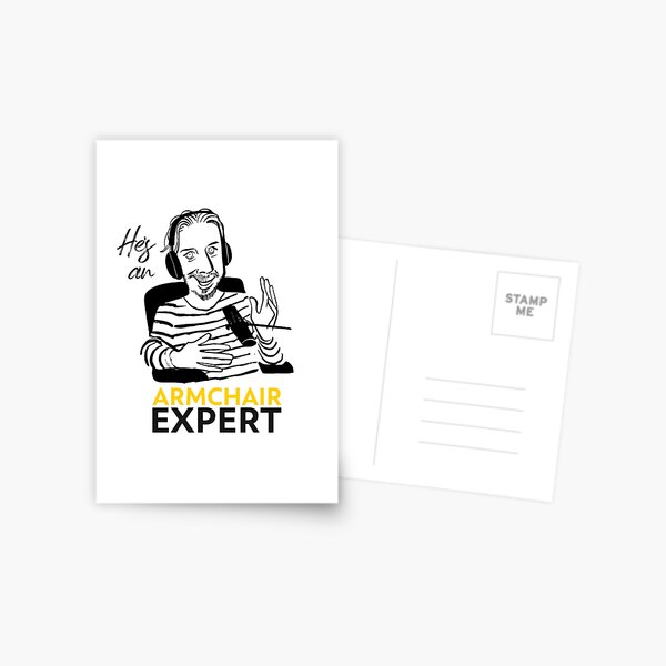 Sessel Experten Podcast - Dax Shepard Illustration - Monica Padman Postkarte