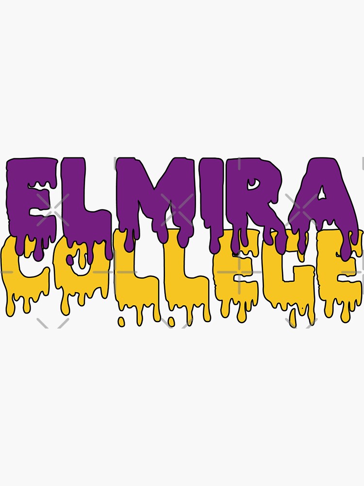 "Elmira College Drip Sticker" Sticker by lqurie Redbubble