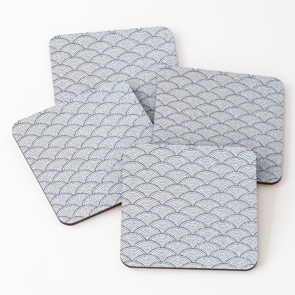 Item preview, Japanese Seigaiha Wave denim sparkle pattern designed and sold by likebakerdo.