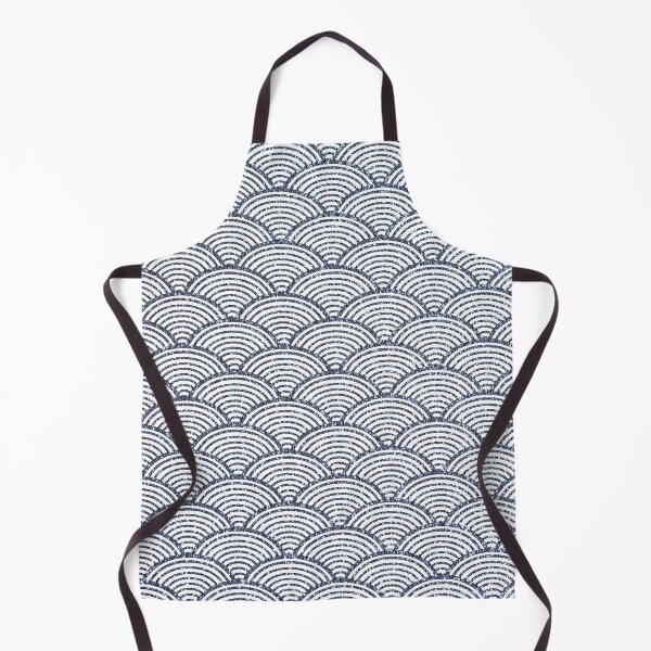 Item preview, Japanese Seigaiha Wave denim sparkle pattern designed and sold by likebakerdo.