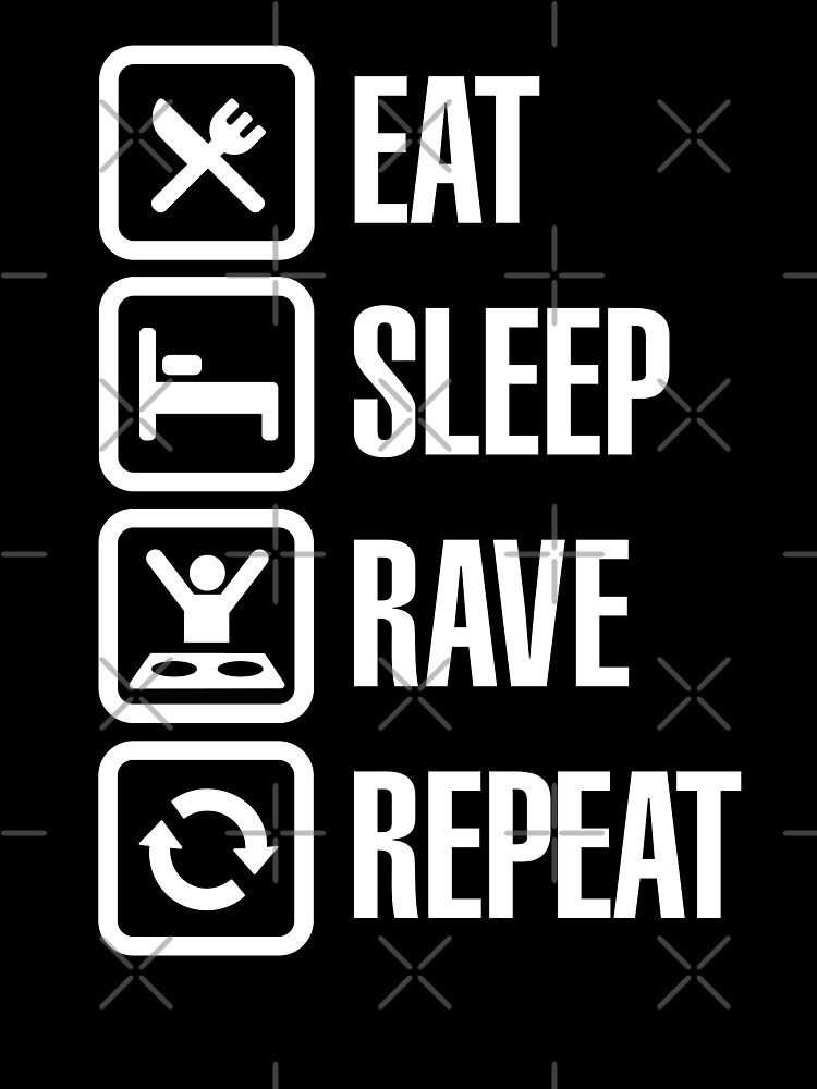 Eat Sleep Rave Repeat Baby One Piece By Laundryfactory Redbubble