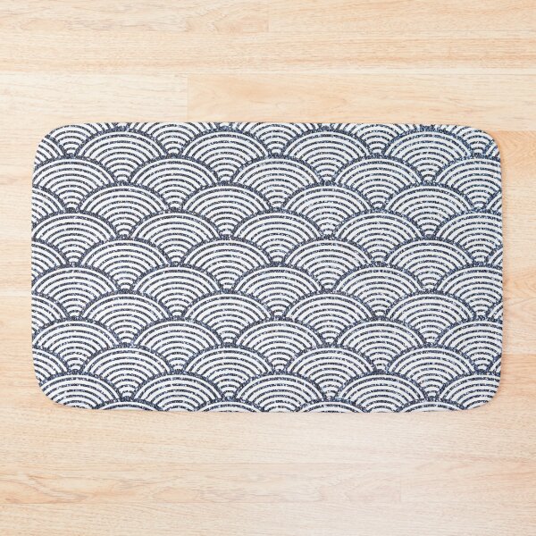 Item preview, Japanese Seigaiha Wave denim sparkle pattern designed and sold by likebakerdo.