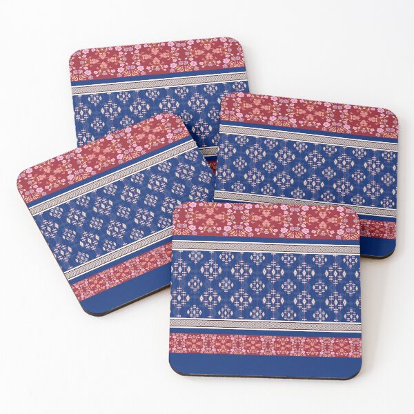 Item preview, modern geometric floral borders designed and sold by vidyaroul.