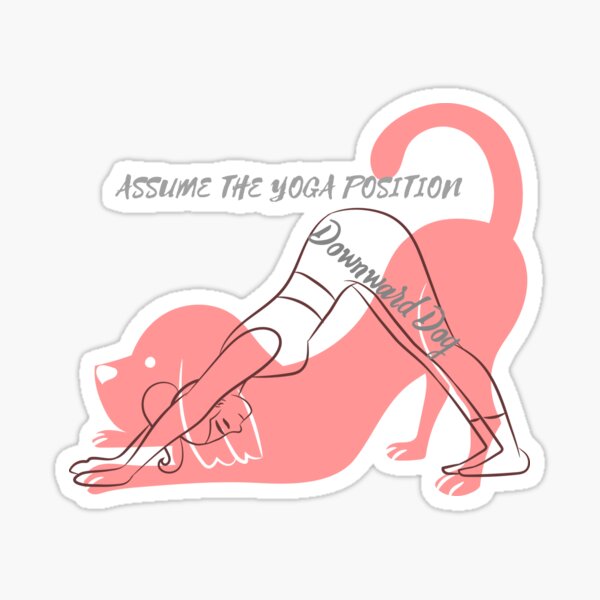 Assume The Yoga Position Downward Dog Sticker