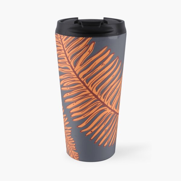 Copper Palm fronds Travel Mug