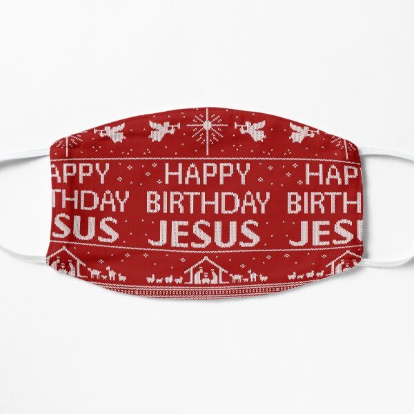 Masque Pull De Noel Laid Tricot Par Granny Joyeux Anniversaire Jesus Christian Religieux Violet Par 26 Characters Redbubble