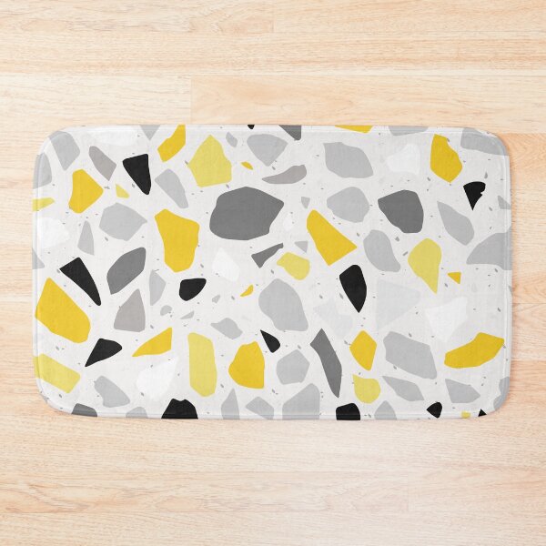 Item preview, Terrazzo // modern yellow, grey, black pattern designed and sold by NordicSommer.