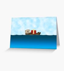 Sea Otter card Greeting Card