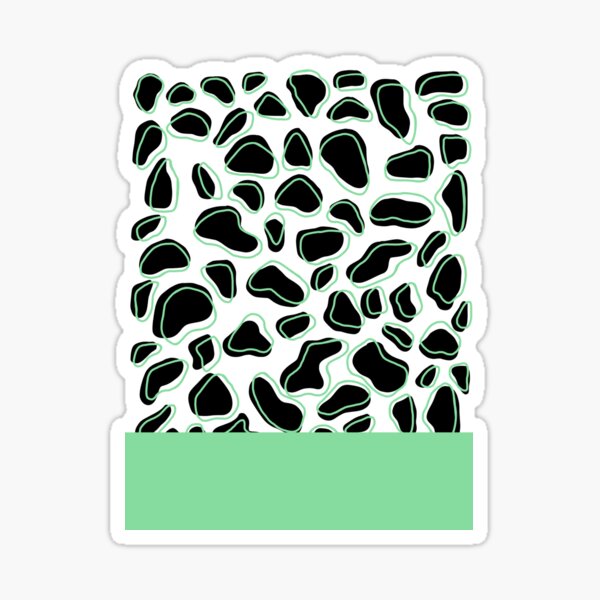 "Mint Green Cowprint" Sticker by heliocentricism Redbubble