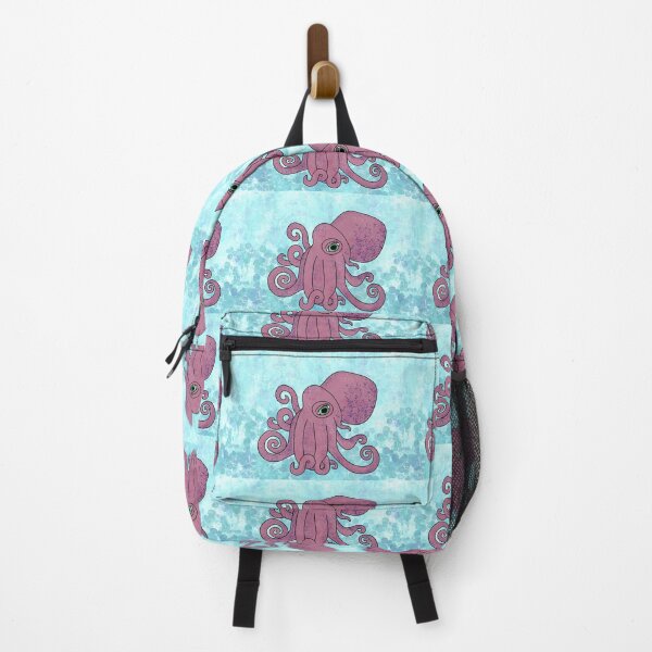 Item preview, Pink and Purple Octopus on Light Blue designed and sold by artsyANTcreatns.
