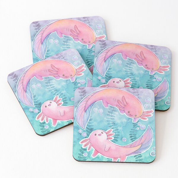 Item preview, Super Cute Axolotl - Kawaii designed and sold by YumePeachyPie.