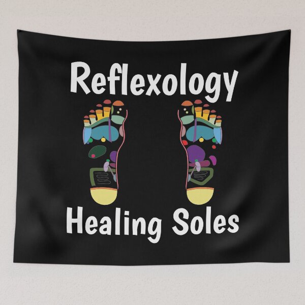 Item preview, Reflexology Healing Soles (foot map) (white text) designed and sold by Onpointholistic.