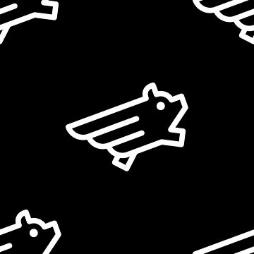 Artwork thumbnail, Flying Pig Minimal Pattern by Aeronautdesign