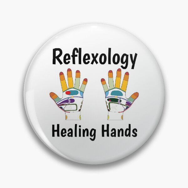 Item preview, Reflexology Healing Hands (hand map) (black text) designed and sold by Onpointholistic.