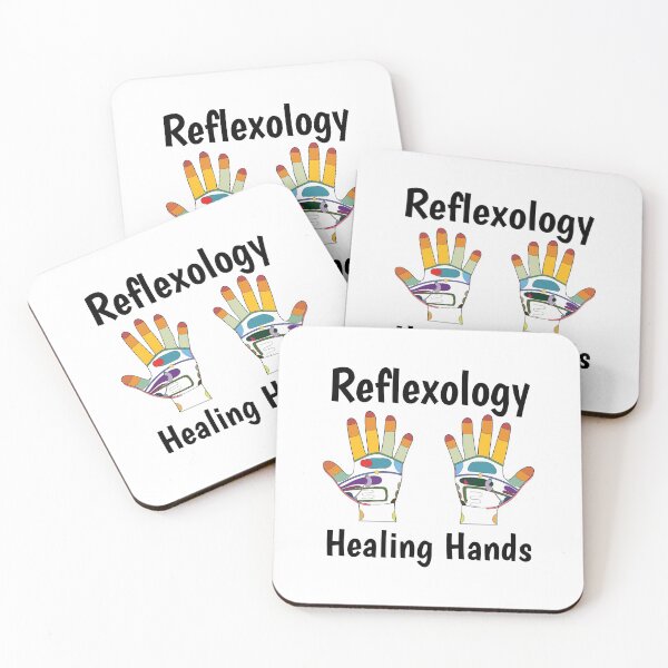 Item preview, Reflexology Healing Hands (hand map) (black text) designed and sold by Onpointholistic.
