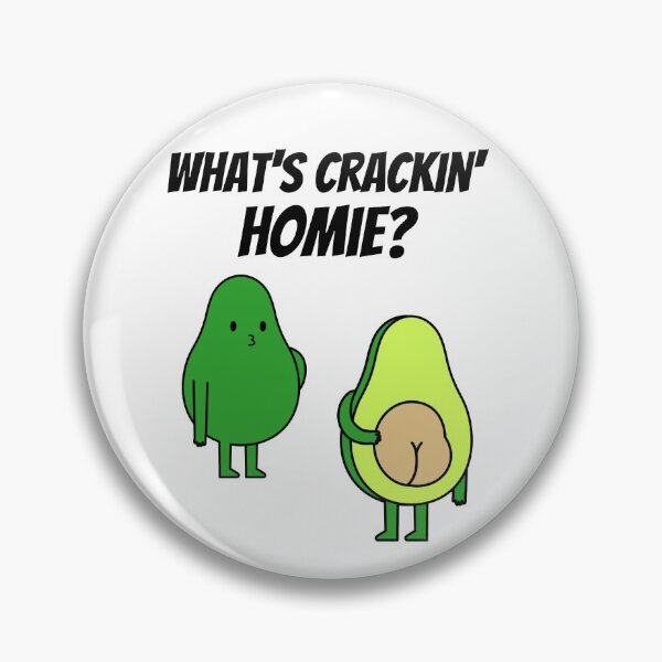 Item preview, What's Crackin' Homie? - Funny Avocado Cartoon designed and sold by BorvickTees.