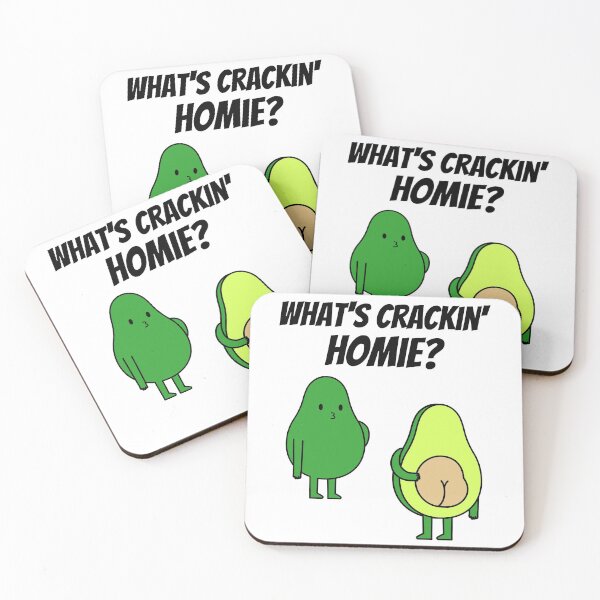Item preview, What's Crackin' Homie? - Funny Avocado Cartoon designed and sold by BorvickTees.