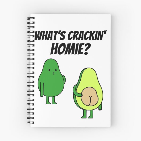 Item preview, What's Crackin' Homie? - Funny Avocado Cartoon designed and sold by BorvickTees.