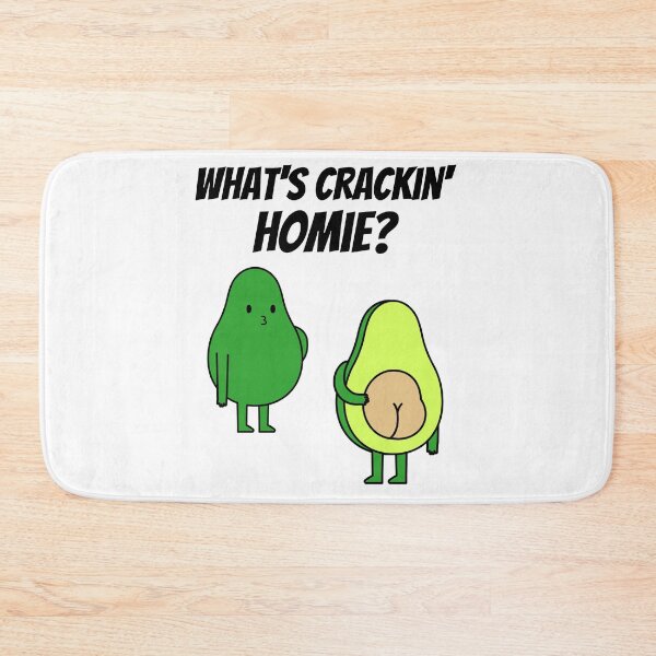 Item preview, What's Crackin' Homie? - Funny Avocado Cartoon designed and sold by BorvickTees.