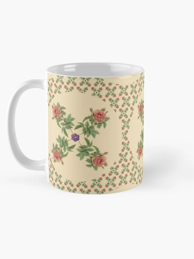 Thumbnail 5 of 6, Coffee Mug, Repeating Pattern - Roses designed and sold by Mary Evans Picture Library.