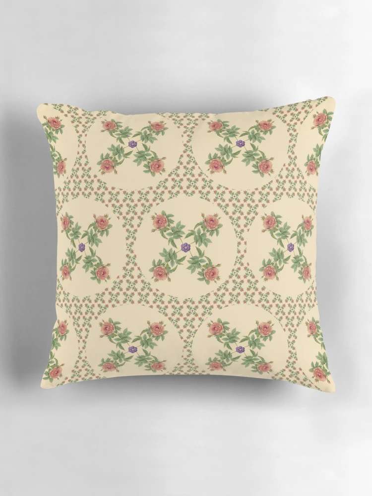Thumbnail 3 of 4, Pillow, Repeating Pattern - Roses designed and sold by Mary Evans Picture Library.