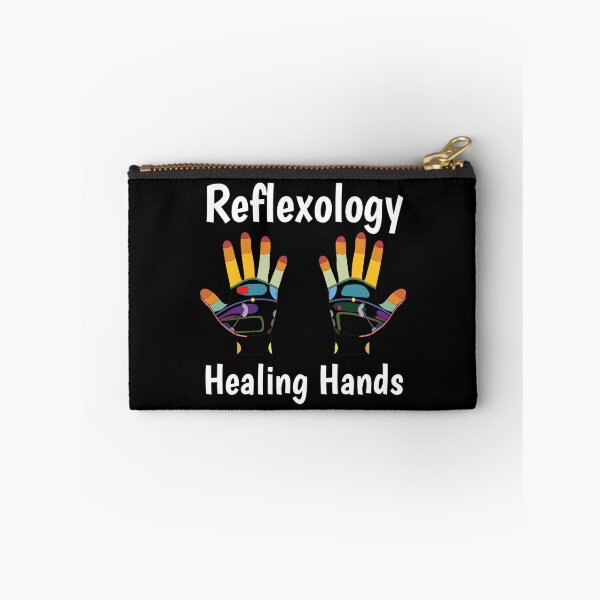 Item preview, Reflexology Healing Hands (hand map) (white text) designed and sold by Onpointholistic.