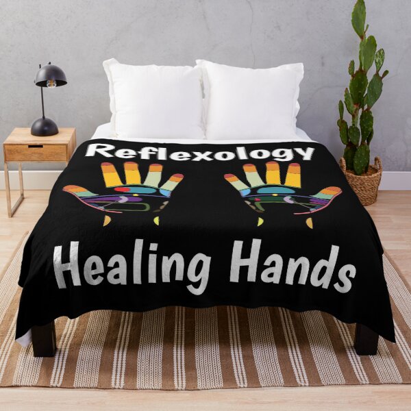 Item preview, Reflexology Healing Hands (hand map) (white text) designed and sold by Onpointholistic.