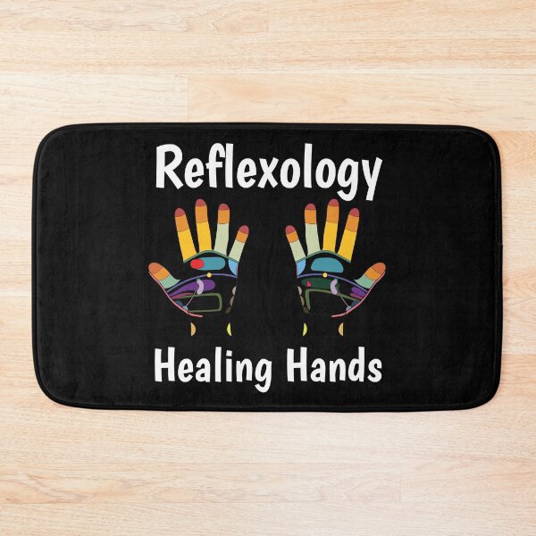 Item preview, Reflexology Healing Hands (hand map) (white text) designed and sold by Onpointholistic.