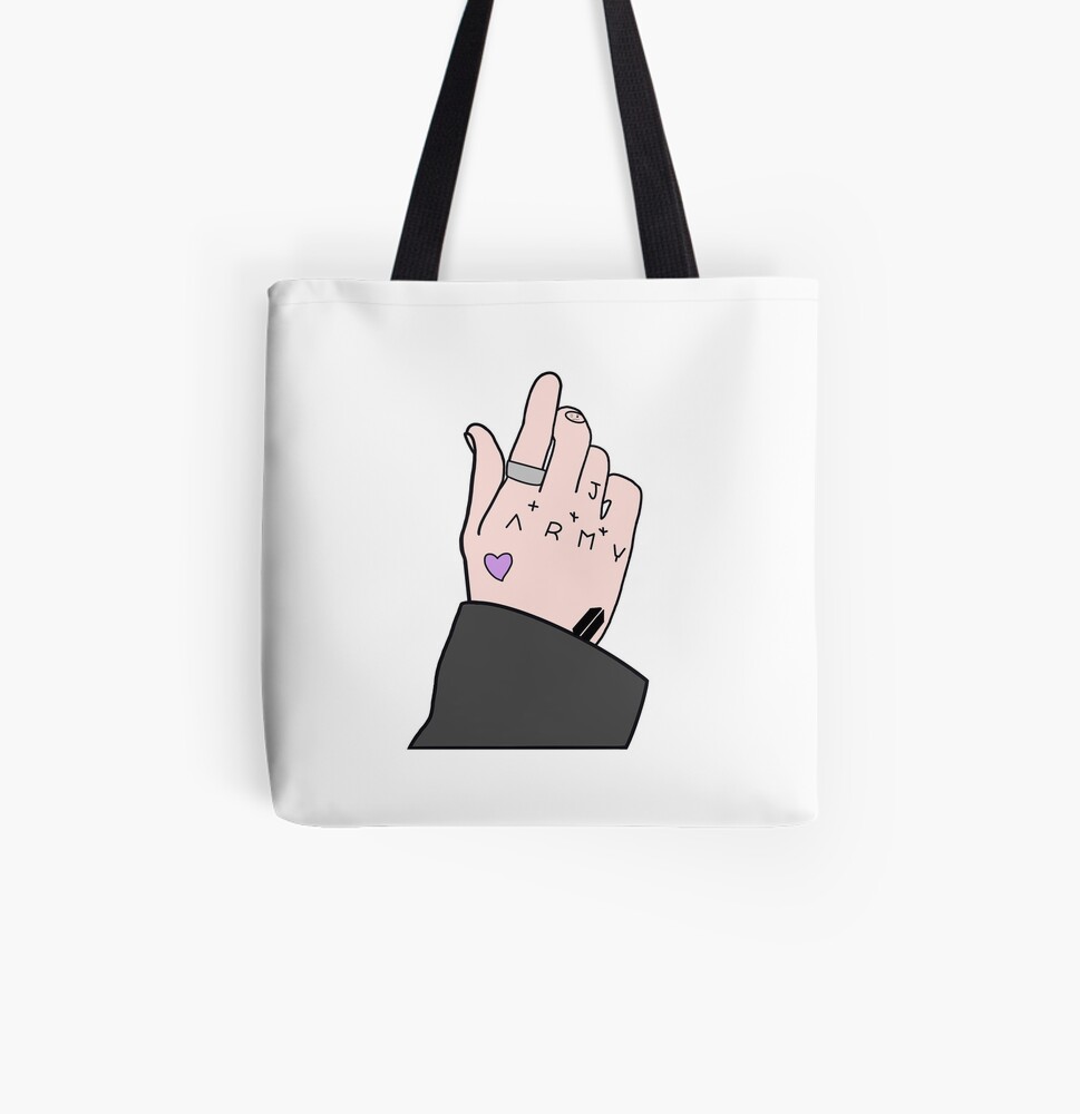 BTS Jimin and JK Black Swan Tote bag - hand painted Jimin and Jung Kook  Handmade