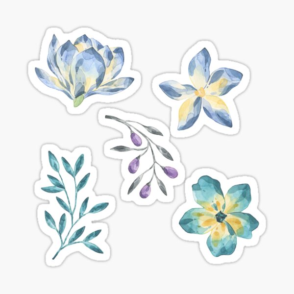 Item preview, Watercolor Blue Floral Pack designed and sold by MugsMe.