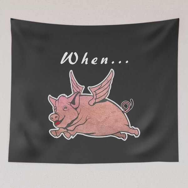 Item preview, Humorous Message - When Pigs Fly designed and sold by ColorfulMystic.
