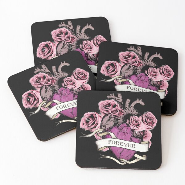 Item preview, Forever Pink roses Bloom Floral Heart Human Anatomy flowers designed and sold by Collagedream.