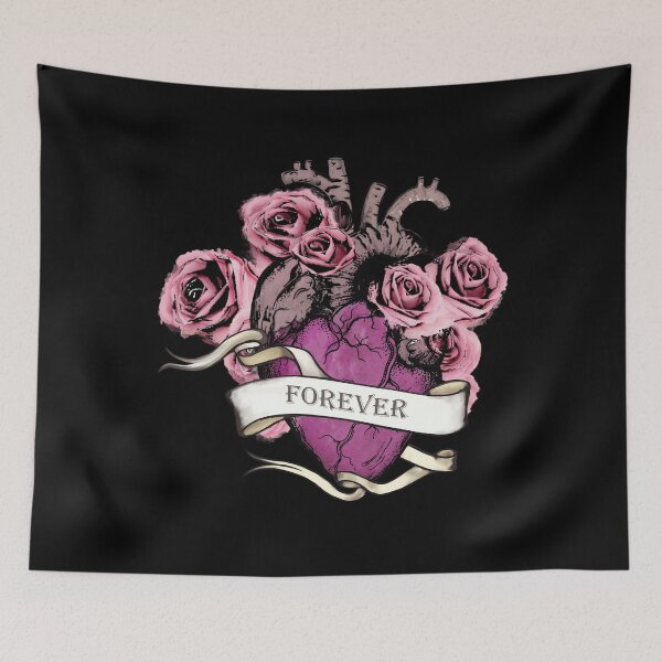 Item preview, Forever Pink roses Bloom Floral Heart Human Anatomy flowers designed and sold by Collagedream.