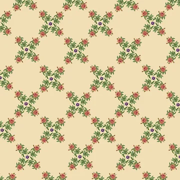 Artwork thumbnail, Repeating Pattern - Roses by Mary Evans Picture Library