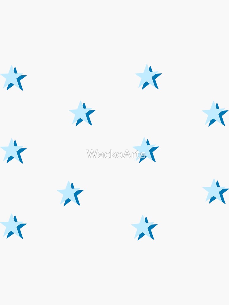 “Blue stars” Sticker by WackoArts | Redbubble