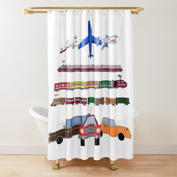 Planes Trains And Automobiles Shower Curtains Redbubble