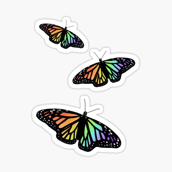 lil rainbow butterflies (pack) Sticker