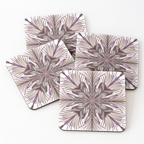 Item preview, Chaotic purple shades of wispy feathers spiraling out of control  designed and sold by busyBeanz.