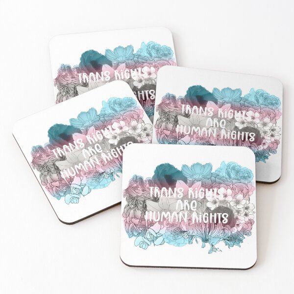 Item preview, Trans Rights Are Human Rights- Trans Pride Flowers designed and sold by KathrynEades.