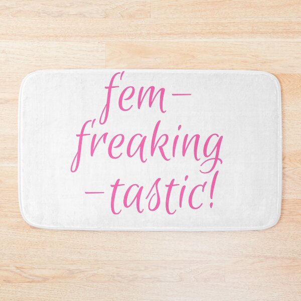 Item preview, FEM-FREAKING-TASTIC (pink cursive) designed and sold by spoeg.