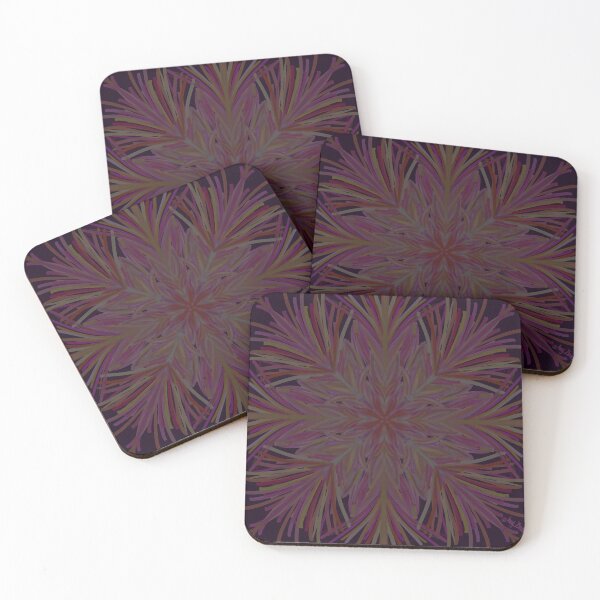 Item preview, Chaotic purple shades of wispy feathers spiraling out of control at nightfall designed and sold by busyBeanz.