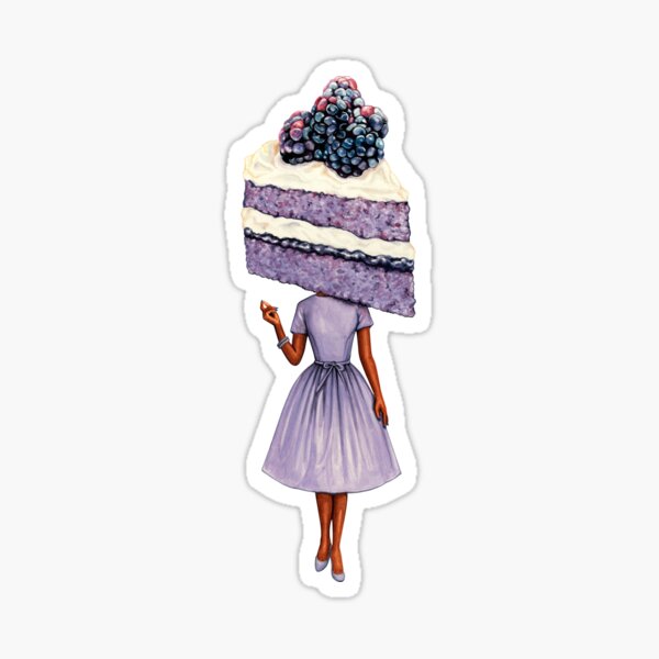 Artikel-Vorschau von Cake Head Pin-Up: Brombeerkuchen, designt und verkauft von Kelly  Gilleran.