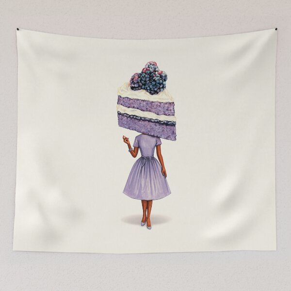 Item preview, Cake Head Pin-Up: Blackberry Cake designed and sold by Kelly  Gilleran.
