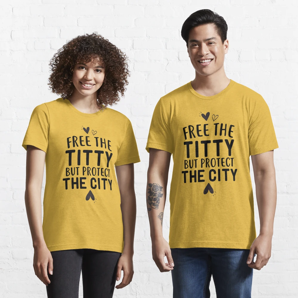 From the Titty to the City Unisex Tee on Heather Caliche – Cheekys