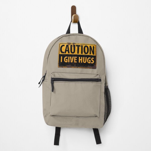 Item preview, CAUTION, I Give Hugs - Danger Warning Rusty Metal Sign designed and sold by 26-Characters.
