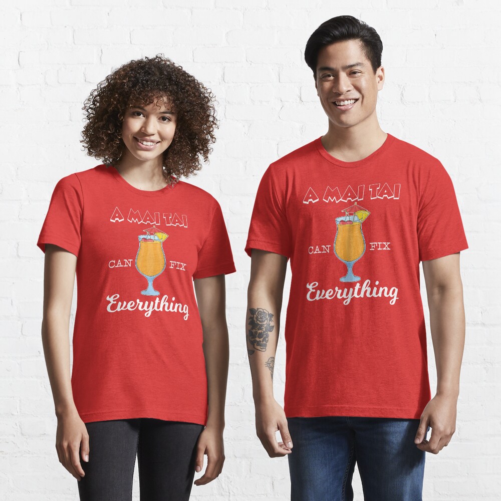 Ein Mai Tai kann alles reparieren Tiki Cocktail drucken Mai Tai T-Shirt