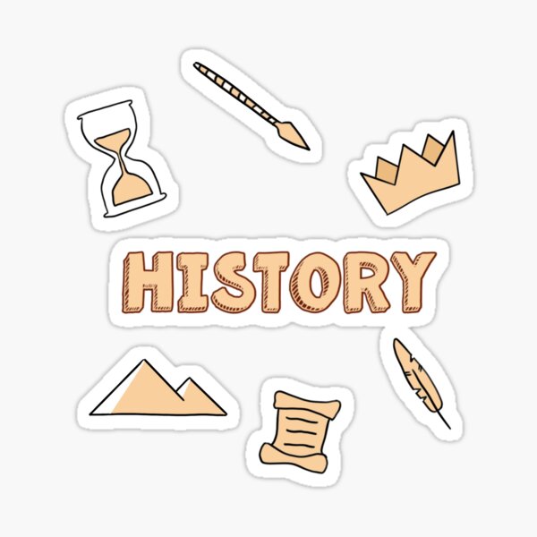 orange history school subject sticker pack Sticker
