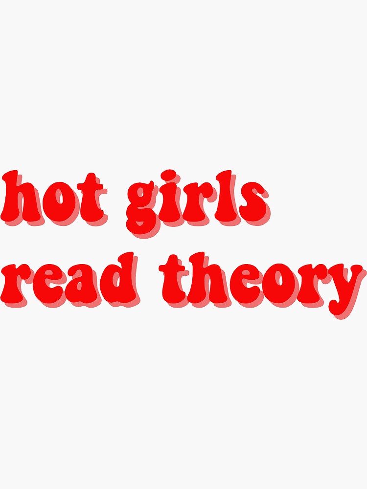 Thumbnail 3 von 3, Sticker, heiße Mädchen lesen Theorie designt und verkauft von karenna99.