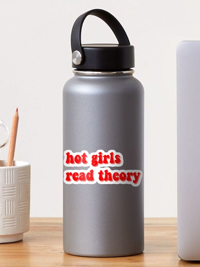 Thumbnail 1 von 3, Sticker, heiße Mädchen lesen Theorie designt und verkauft von karenna99.